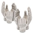 EVERGREEN DECOR Set of 2 Accepting Hands Garden Sculptures with Antique Gray Finish