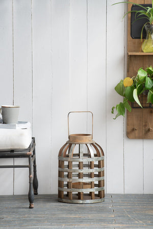 EVERGREEN DECOR Decorative Wooden Lantern with Handle - view 12