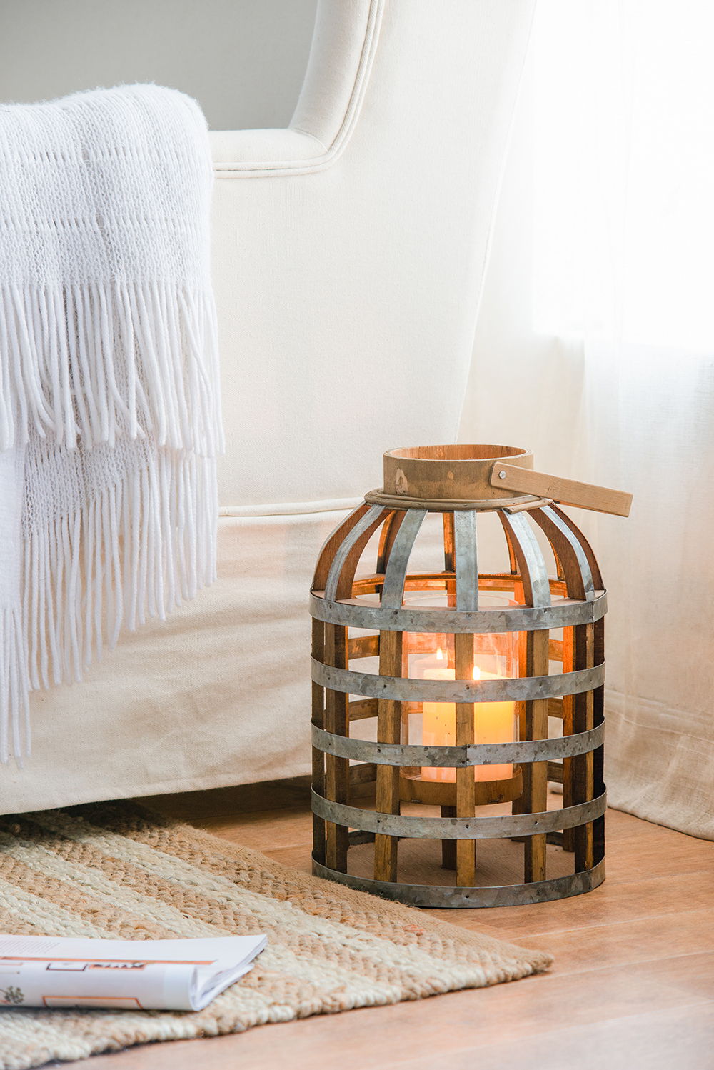 EVERGREEN DECOR Decorative Wooden Lantern with Handle - view 14