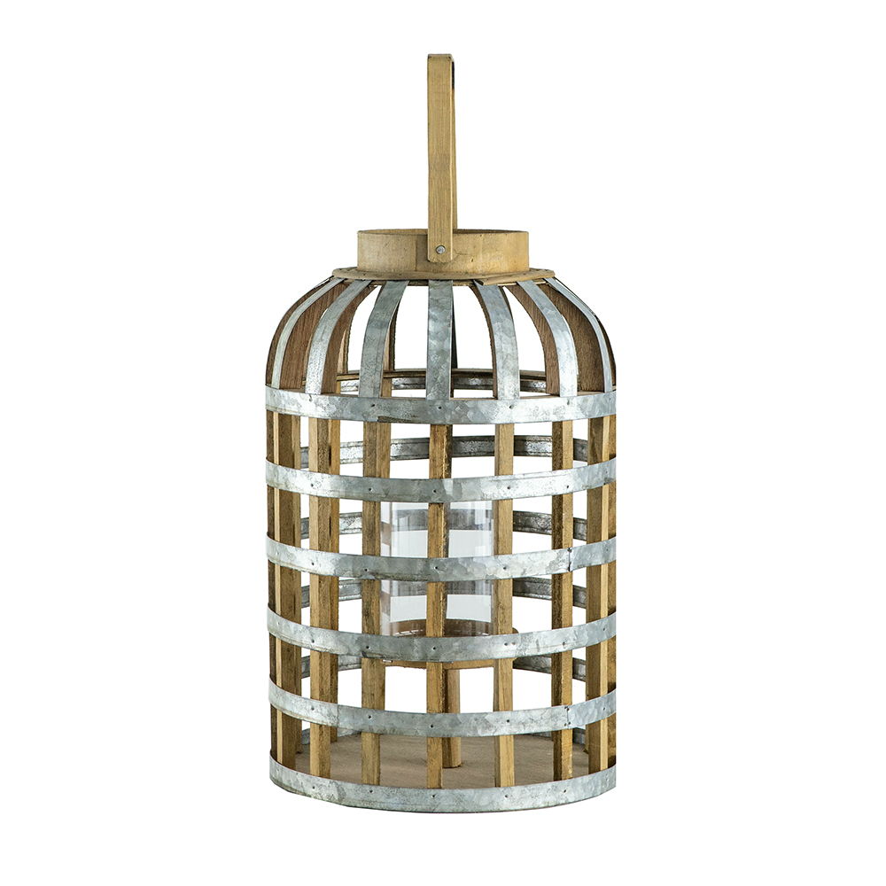 EVERGREEN DECOR Decorative Wooden Lantern with Handle - view 16