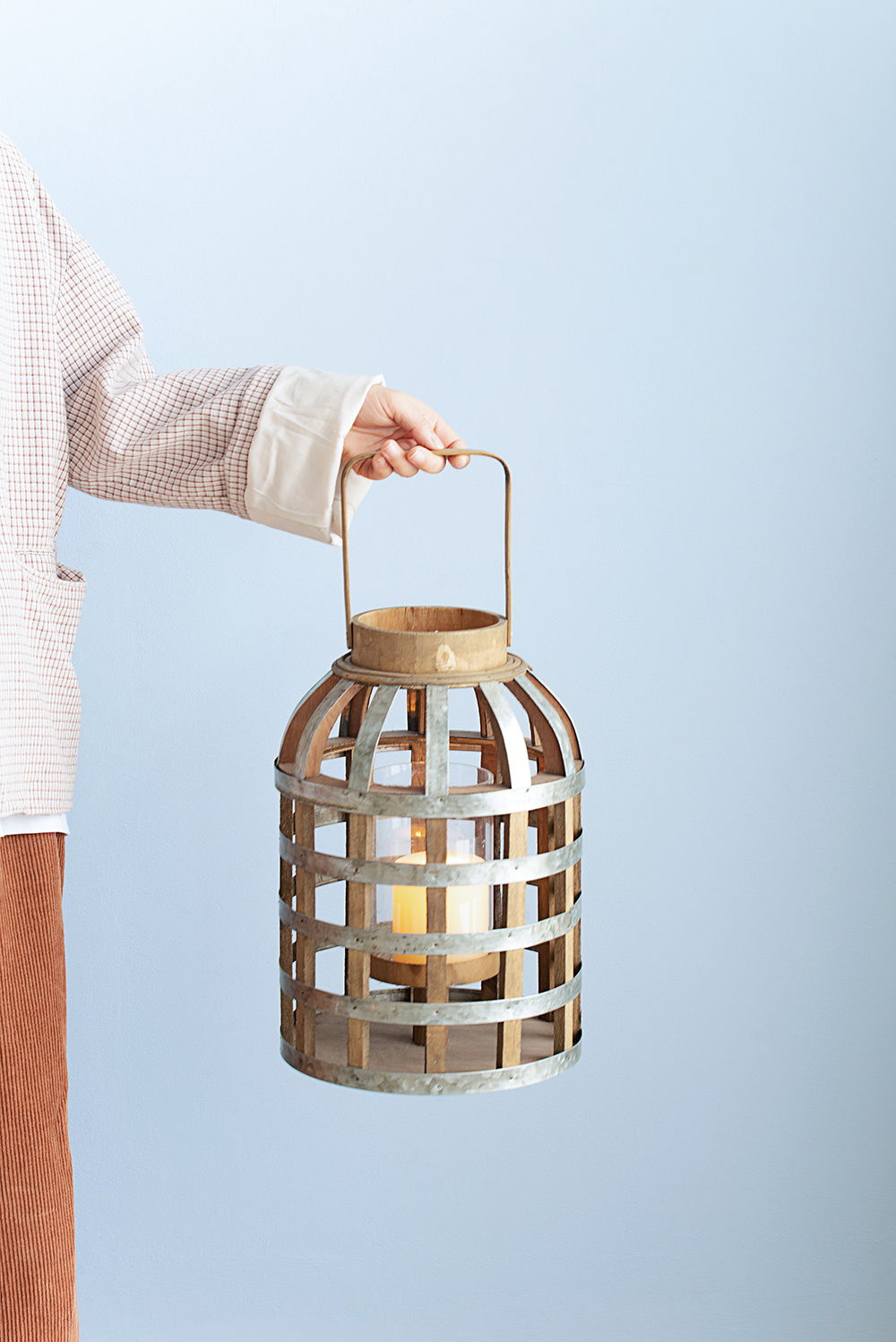 EVERGREEN DECOR Decorative Wooden Lantern with Handle - view 22