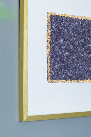 EVERGREEN DECOR Elegant Shadow Box Duo Wall Art with Purple Amethyst Crystals - view 15