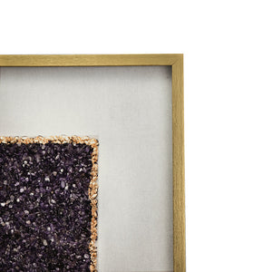 EVERGREEN DECOR Elegant Shadow Box Duo Wall Art with Purple Amethyst Crystals - view 4