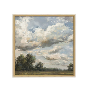 EVERGREEN DECOR Large Square Countryside Canvas Wall Art with Soft Multicolored Details - view 2