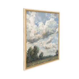 EVERGREEN DECOR Large Square Countryside Canvas Wall Art with Soft Multicolored Details - view 4