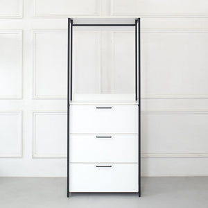 Fiona - Freestanding 3 Tower Closet System, 7 Shelf Walk-In - White