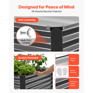 2 Pack Galvanized Raised Garden Beds