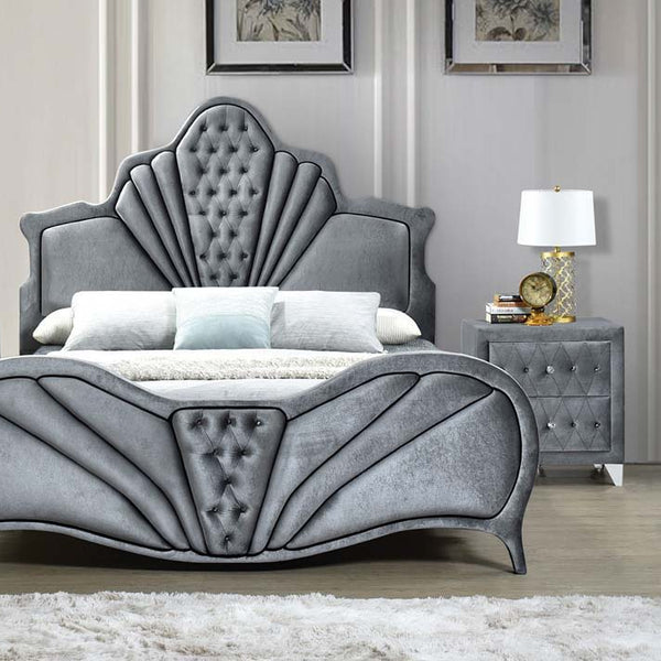 Dante - Queen Bed - Gray - Best Buy Furniture