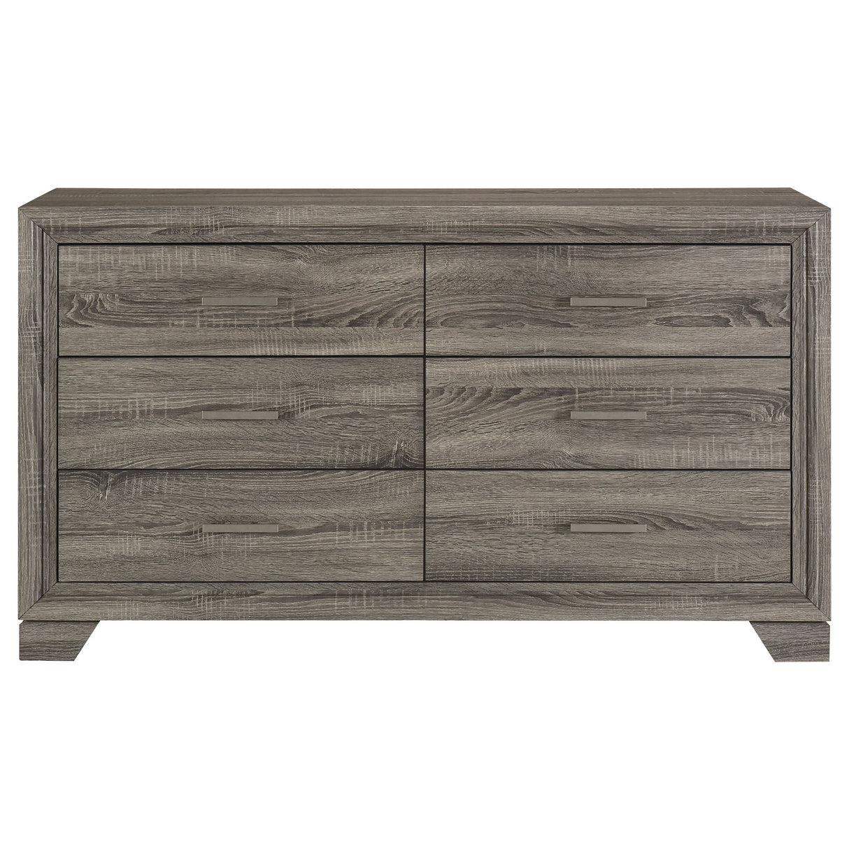 Funston - 6 Drawer Dresser Cabinet - Brown Oak