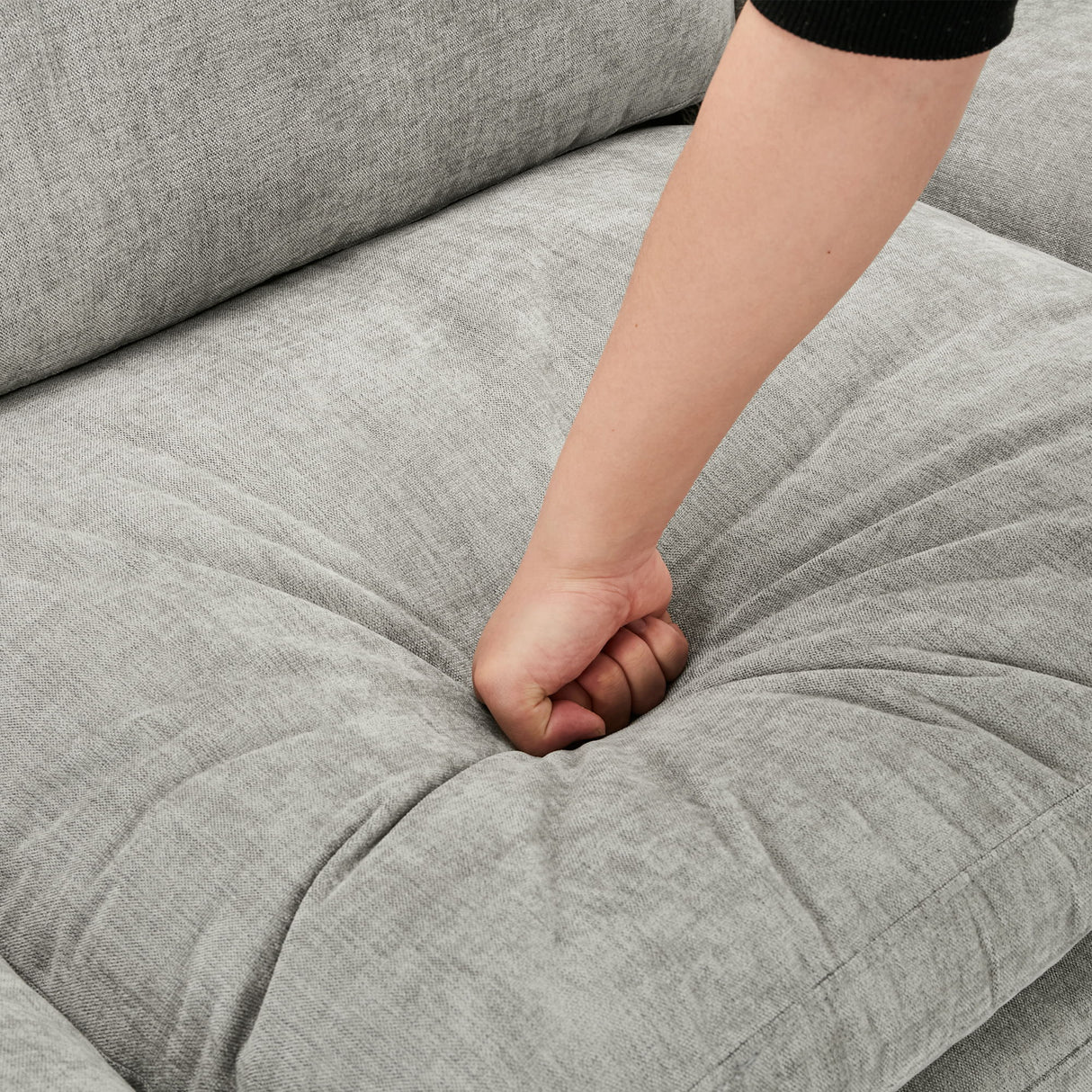 Cozy Upholstered Cushion Armchair For Living Room