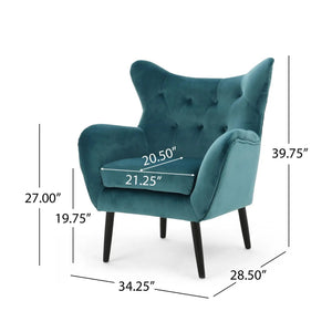 Alyssa - Mid Century Upholstered Arm Chair With Wingback Design - Best Buy Furniture