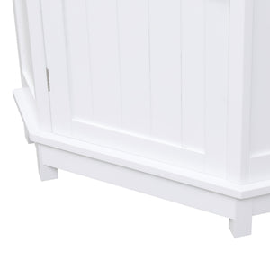 Bathroom Cabinet Triangle Corner Storage Cabinet With Adjustable Shelf Modern Style