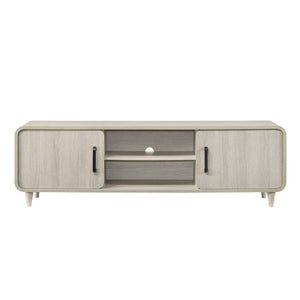 TV Stand With Sliding Doors And Handles, Living Room Furniture - Antique White