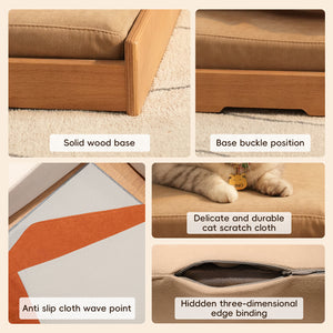 Modern Wooden Pet Bed for Cats and Dogs