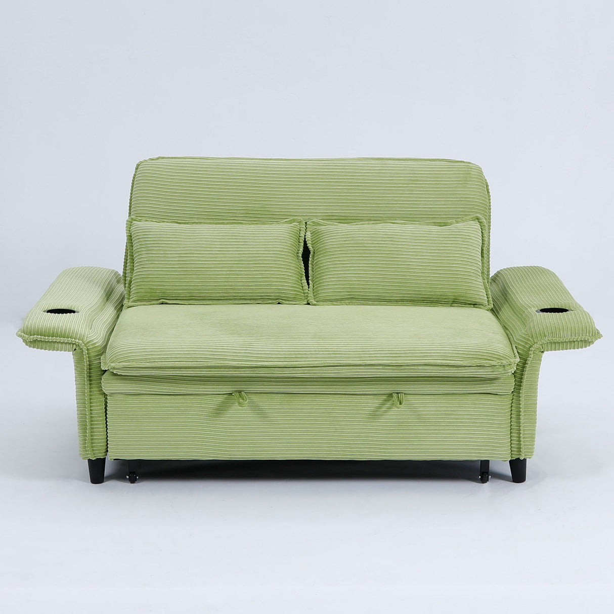 Modern Fabric Multi-Functional Sofa Bed With Adjustable Armrests And Backrests