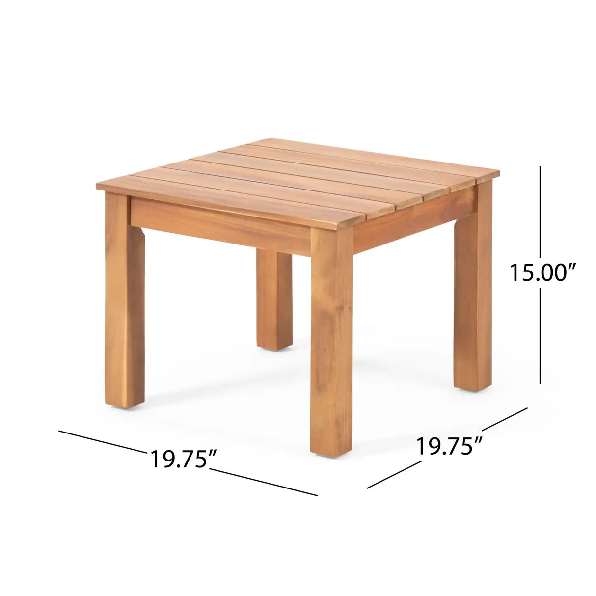 Halcyon - Outdoor Side Table With Slat Design - Best Buy Furniture