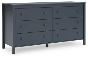 Simmenfort - Six Drawer Dresser - Navy Blue - Best Buy Furniture