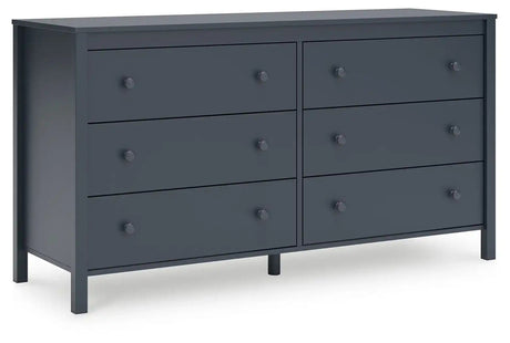 Simmenfort - Six Drawer Dresser - Navy Blue - Best Buy Furniture