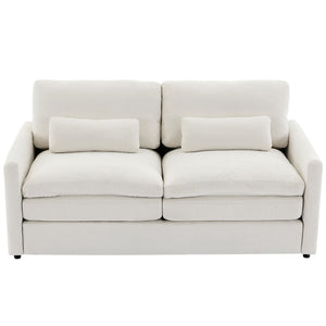 Cozy Upholstered Cushion Loveseat Sofa For Living Room
