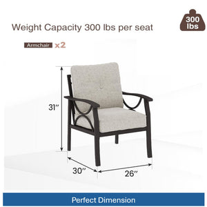 Patio Furniture Set With Coffee Table And Cushions For Backyard