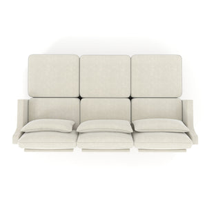 Stylish Sofa With Ottoman And Lumbar Pillows, Ergonomic Design