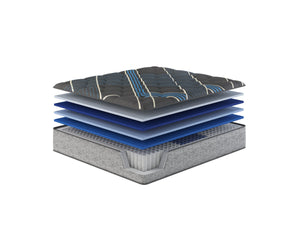 Restonic comfort care 14' hybrid mattress, individual pocketed coil mattress , medium comfort