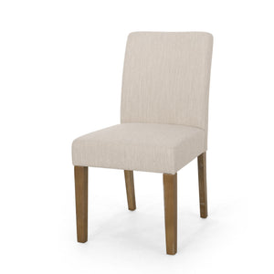 Contemporary Dining Chair With Upholstered Seating And Tapered Legs