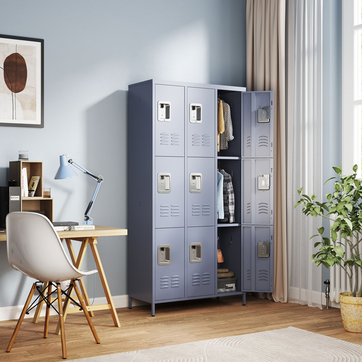 9 Door 72"H Metal Lockers