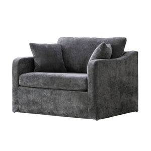 Farmhouse Accent Chair With 2 Bolster Pillows