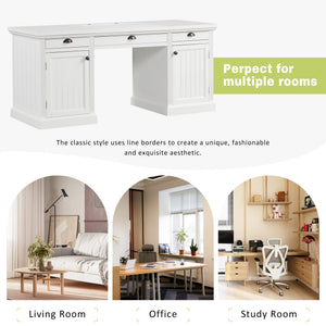 67" Modern Executive Desk with Storage