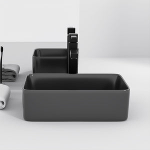 Modern European Design Ceramic Rectangular Vessel Bathroom Sink