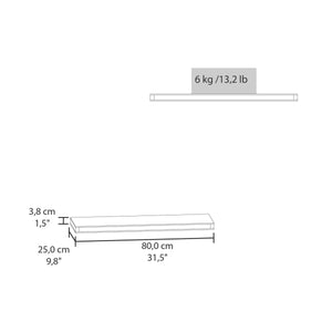 Mahogany Floating Shelf Set of 2 with Minimalist Design - Mahogany