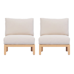 Acacia Wood Patio Furniture Club Chair Set of Two