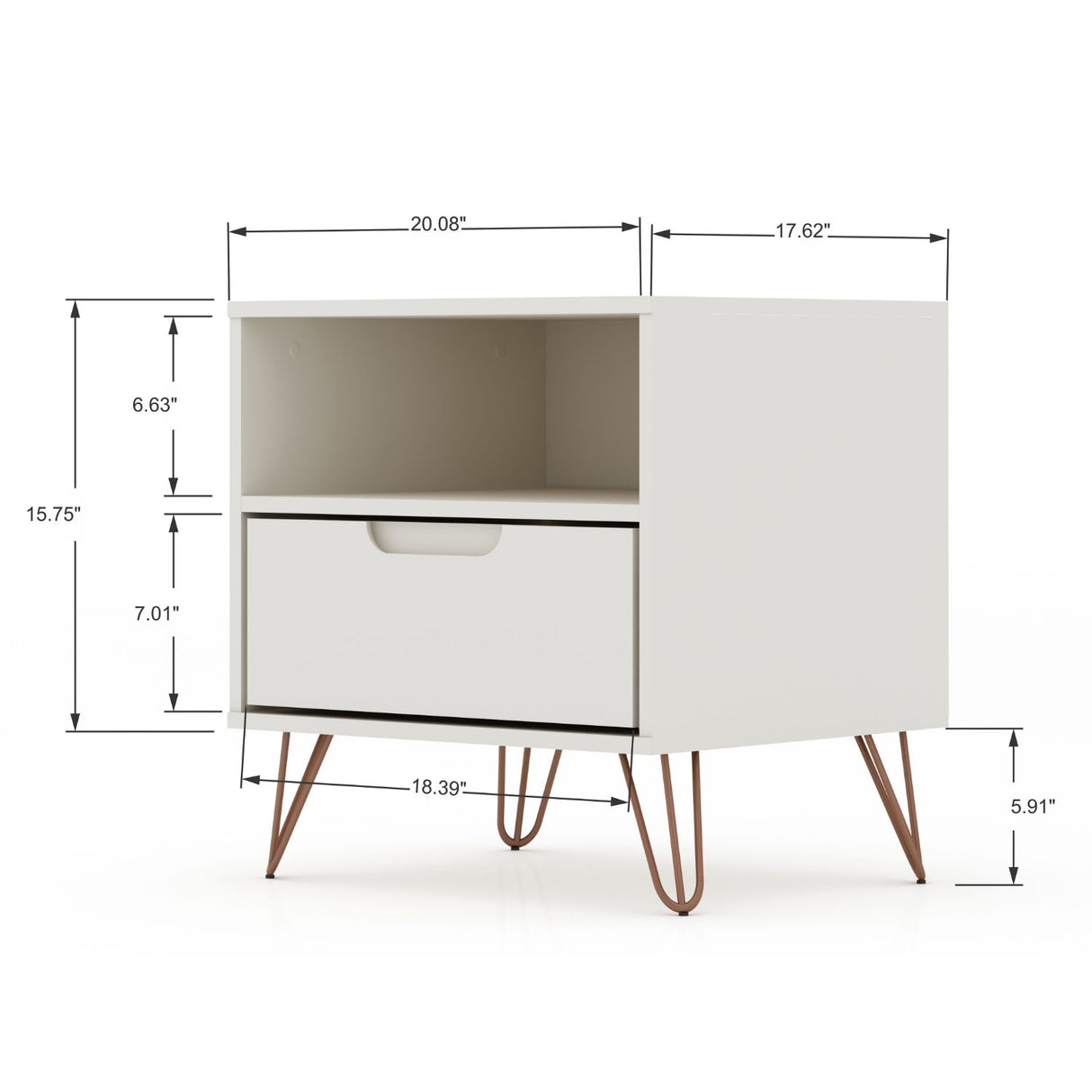 Rockefeller - Nightstand With 1 Drawer