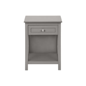Accent End Table, 2 Tier, Storage Drawer, Transitional Style