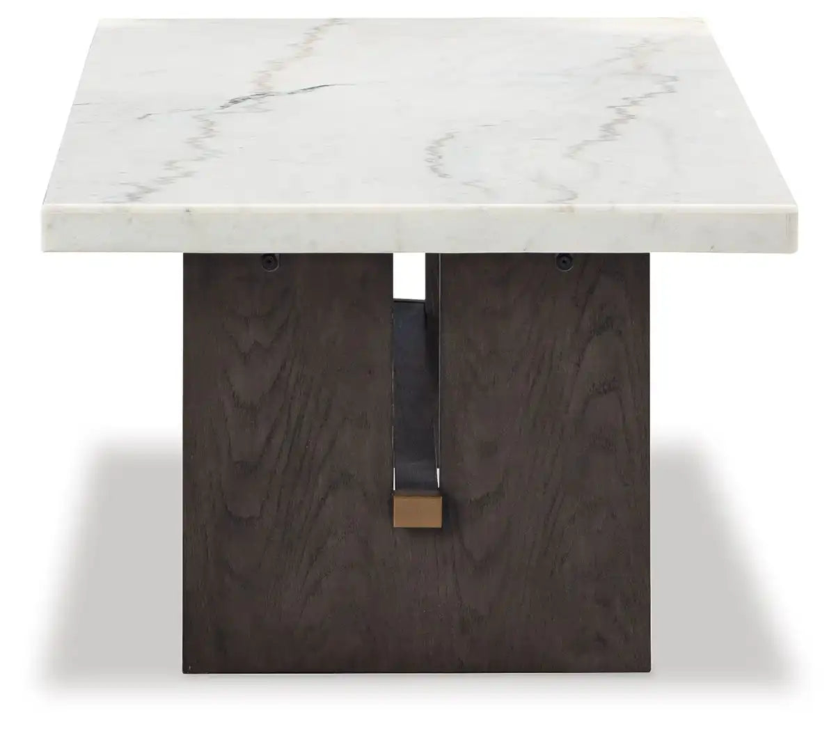 Burkhaus - Rectangular Cocktail Table - White / Dark Brown - Best Buy Furniture