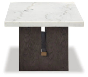 Burkhaus - Rectangular Cocktail Table - White / Dark Brown - Best Buy Furniture