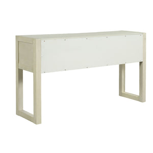 Geometric Carved Console Table With 3 Soft Close Drawers