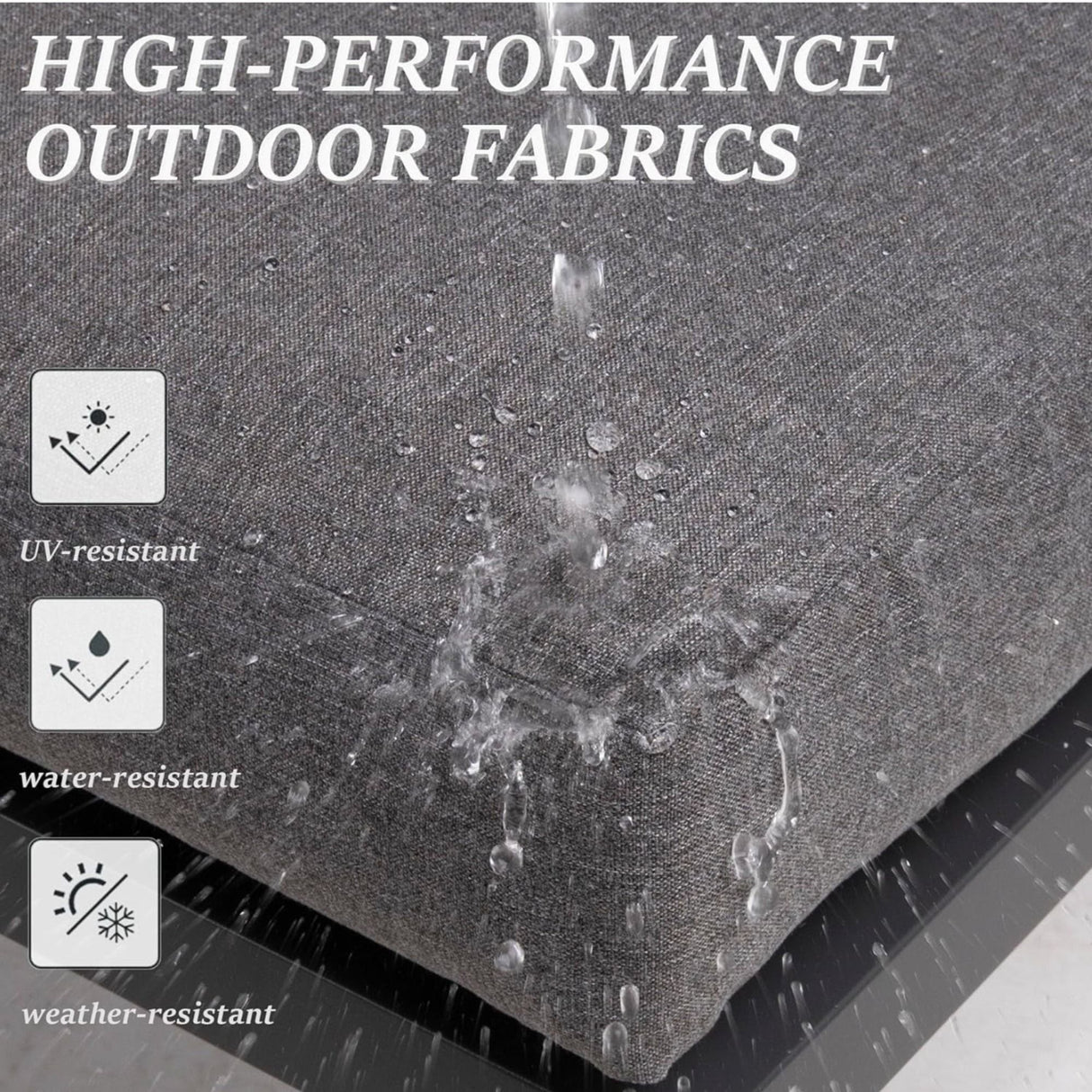 All-Weather Loveseat Sofa With Thick Cushions