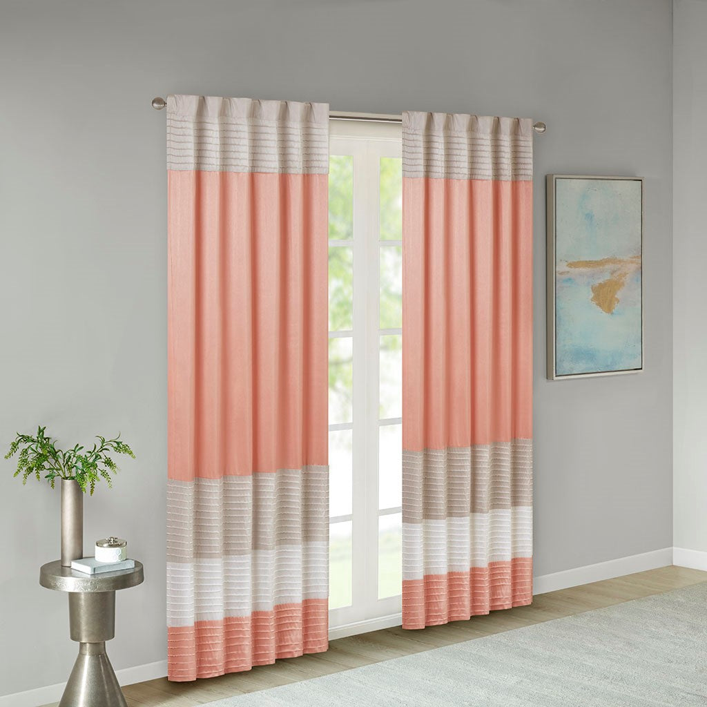 Polyoni Pintuck Curtain Panel (Only 1 Pc Panel)