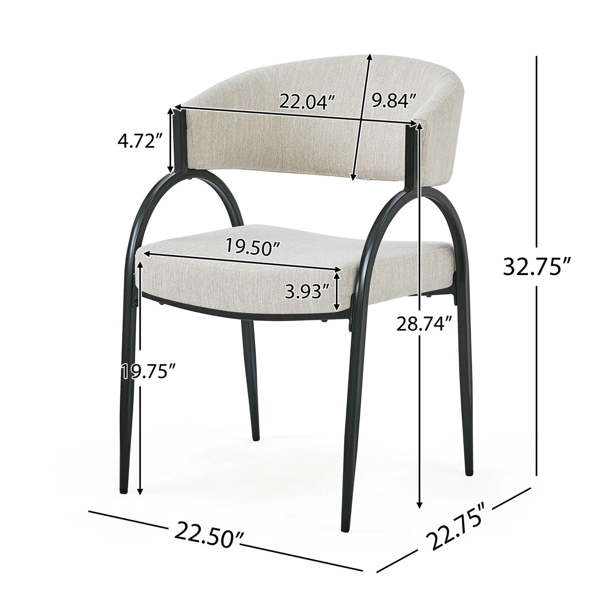 Contemporary Upholstered Dining Chairs With Metal Legs (Set of 2) - Best Buy Furniture