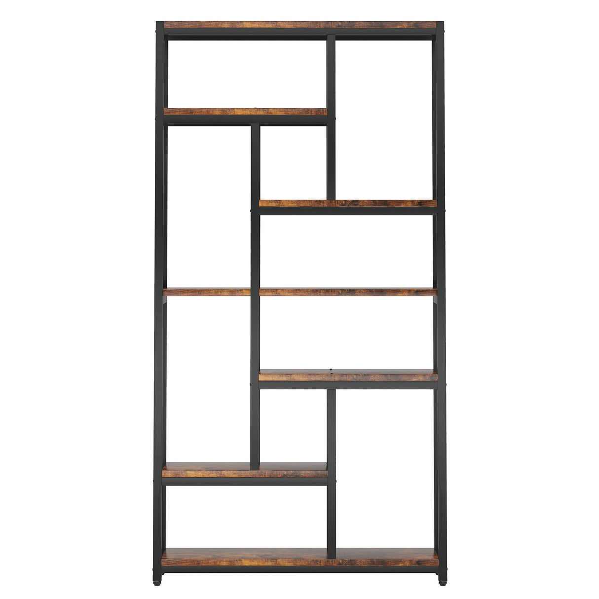 Extra Tall 7 Tier Industrial Etagere Bookcase With 10 Shelves Organizer