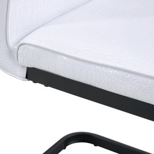 Alligator Skin Upholstered Dining Chairs