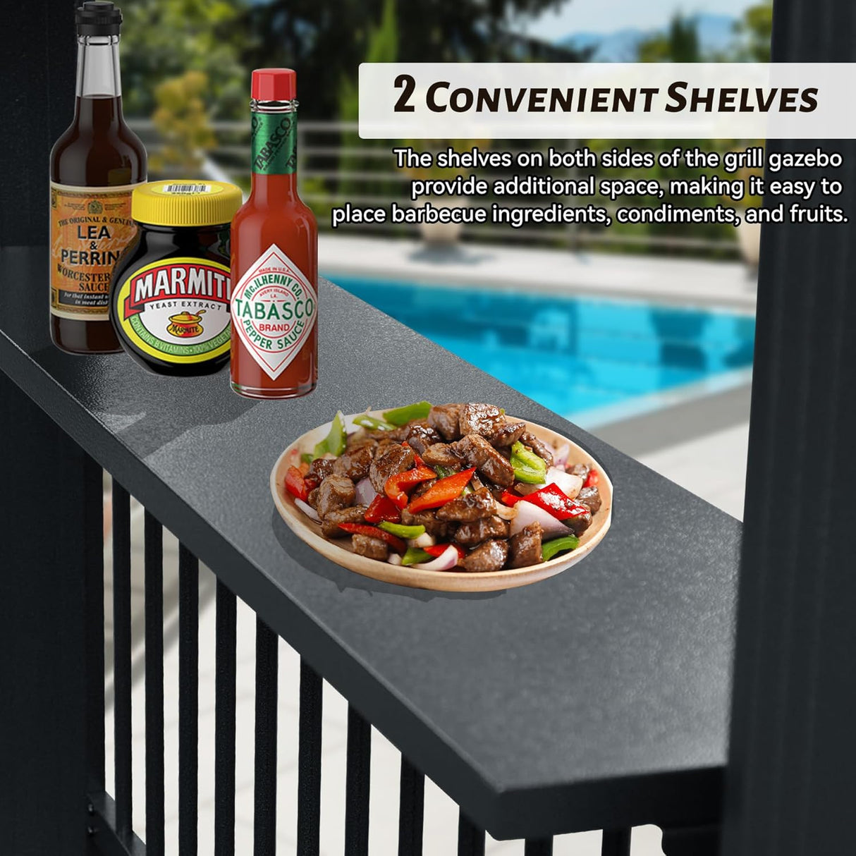6.5x12FT Hardtop Grill Gazebo