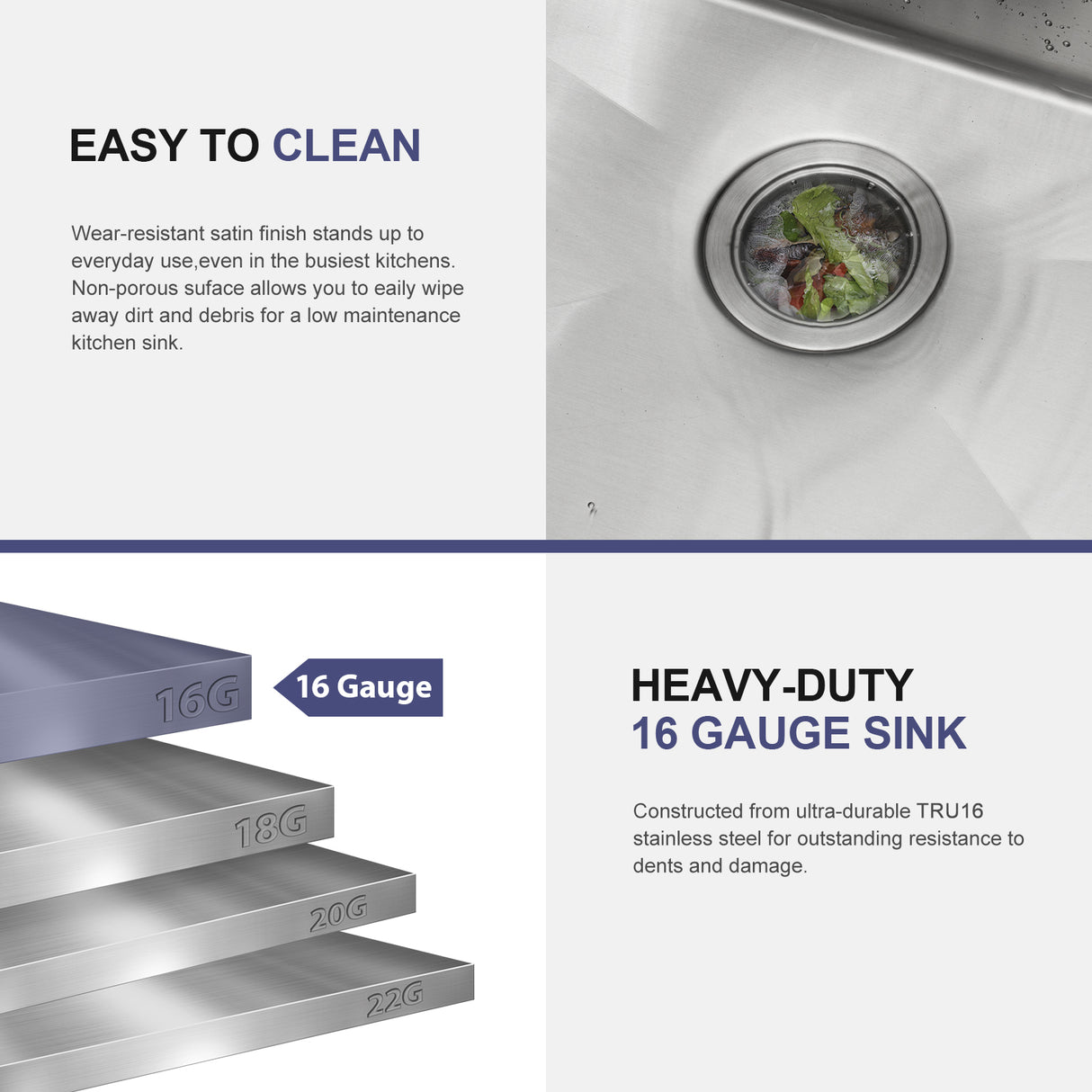 Double Bowl Undermount Kitchen Sink