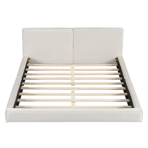 Upholstered Platform Bed, Grounded Bed With Solid Frame