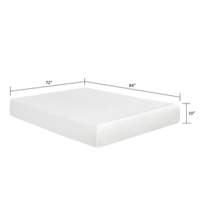 10" Plush Gel Memory Foam Mattress Bed With Cooling Technology, Aloe Vera Cover