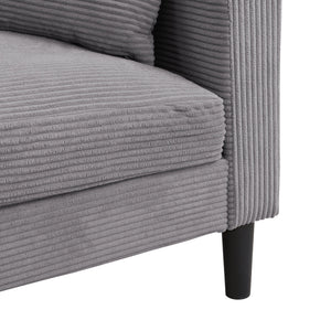 Modern Upholstered 2 Piece Sofa Set With 3 Seater And 2 Seater