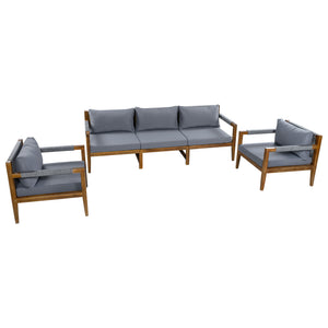 3 Piece Outdoor Sectional Sofa Set