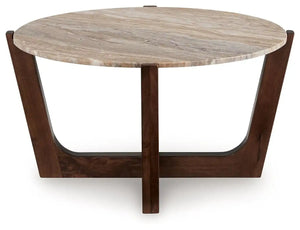 Tanidore - Round Cocktail Table - Warm Brown - Best Buy Furniture